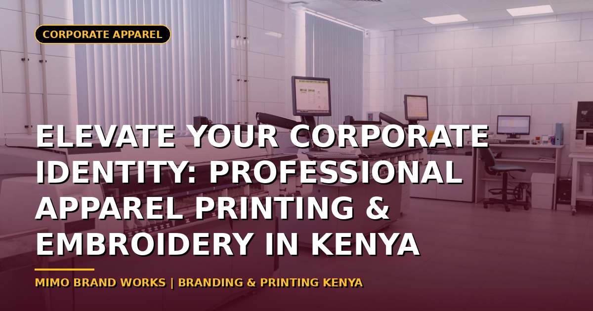 Elevate Your Corporate Identity: Professional Apparel Printing & Embroidery in Kenya