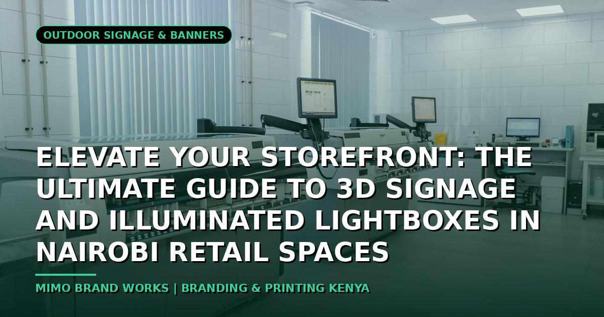 Elevate Your Storefront: The Ultimate Guide to 3D Signage and Illuminated Lightboxes in Nairobi Retail Spaces