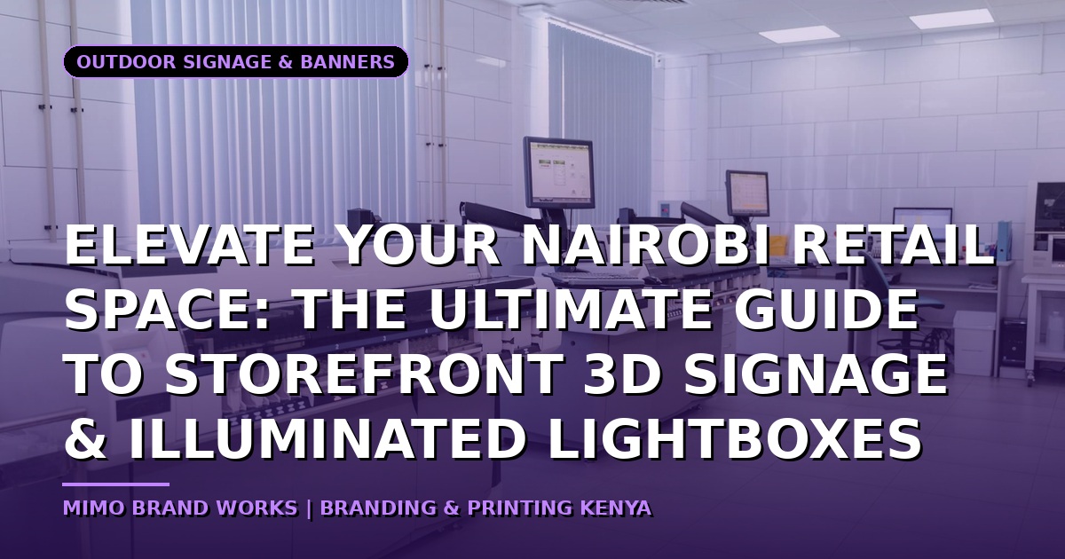 Elevate Your Storefront: The Ultimate Guide to 3D Signage and Illuminated Lightboxes in Nairobi Retail Spaces