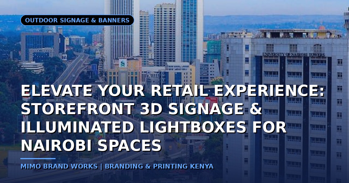 Elevate Your Retail Experience: Storefront Signage & Illuminated Lightboxes in Nairobi