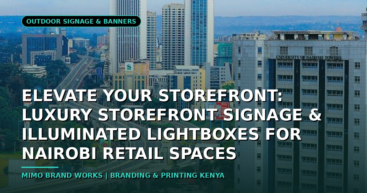 Elevate Your Storefront: Luxury Storefront Signage & Illuminated Lightboxes for Nairobi Retail Spaces